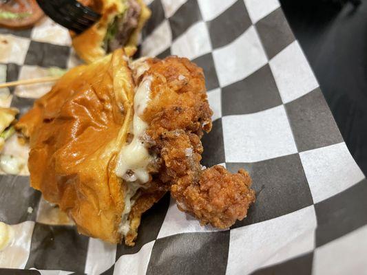 Nashville hot chicken slider.