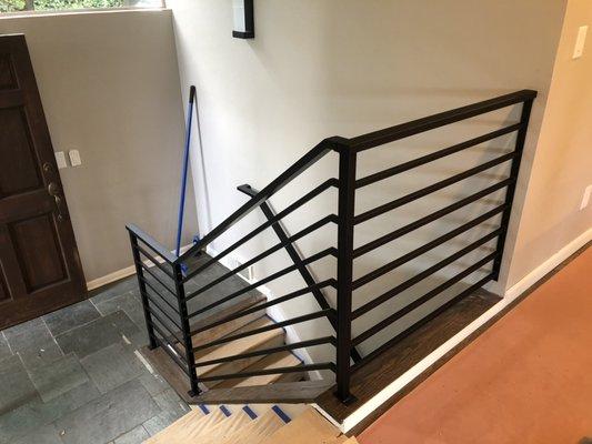 Metal handrail