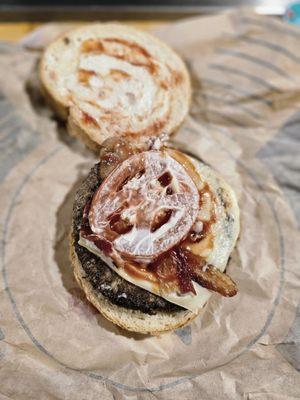 $9 sourdough jack (just the 'burger', no meal).  Dry and disgusting.  Shame on you, Jack.