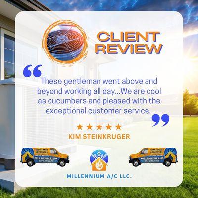 We are so proud of our 5-STAR Reviews.  Thank you Kim!  STAY COOL