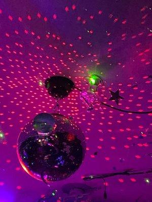 Disco ball in second room!!