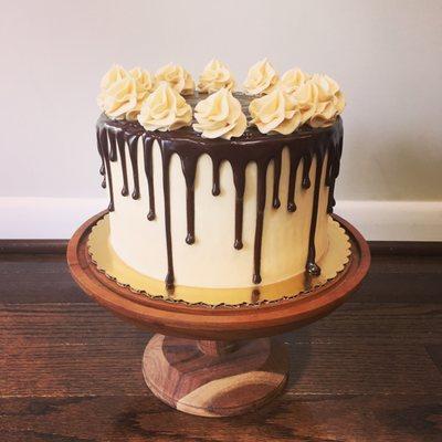 Chocolate cake with salted caramel buttercream