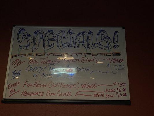 Food specials