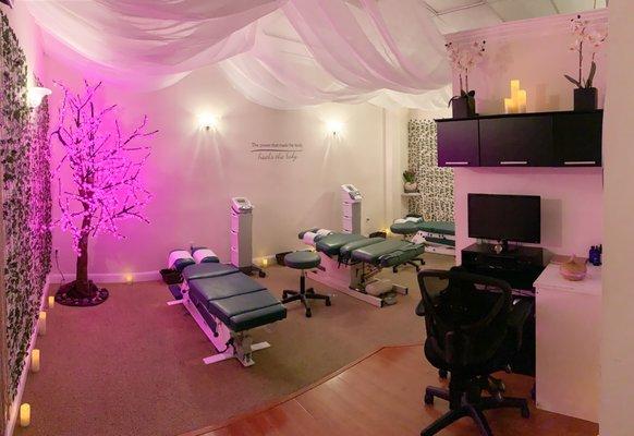 Our healing room is peaceful, relaxing, and provides our patients with a space for optimal healing.