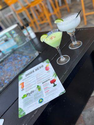 Coconut Margarita and coconut key lime martini