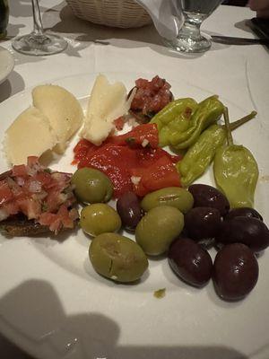 Complimentary antipasto