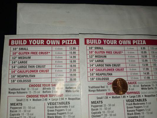 10" SMALL is $4.00 difference. I rather make the drive to Mt. Airy occationally. Pizza is way worth it.