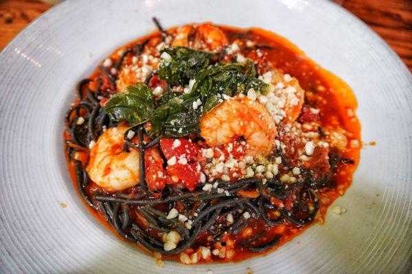 Squid ink linguine