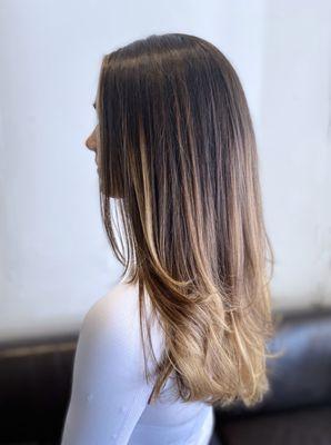 Brunette balayage/ombré at Hair by Elena. Studio 105.  #HaibyElenaSF