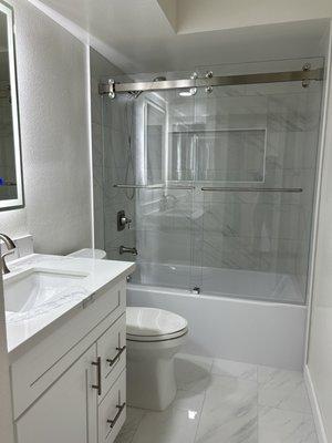 Finished hallway bathroom