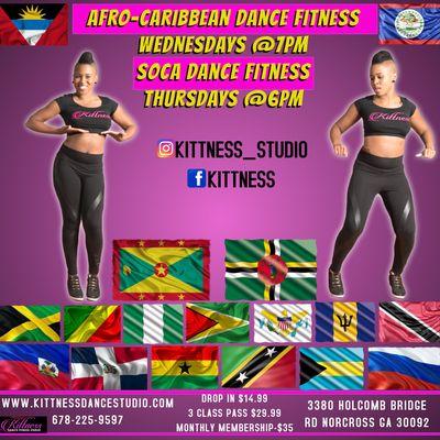 Join us for Soca Fitness & Afrocaribbean Fitness two days I'm a row!