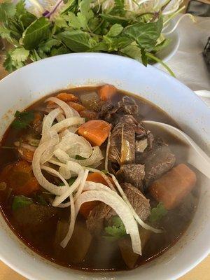 Bo Kho with noodles