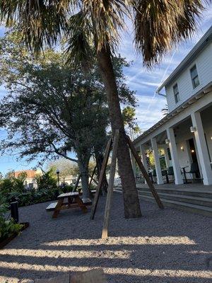 Outdoor seating area