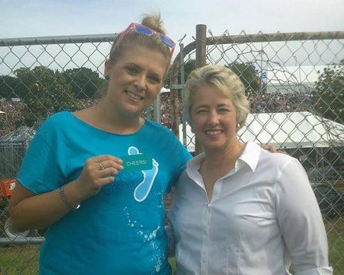 Our Founder with The Mayor of Houston, Annise Parker, at Free Press Summer Fest. Call on us to serve the mass crowds!