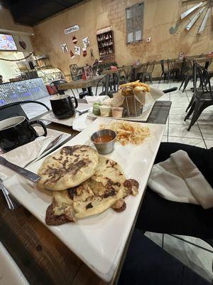 Pupusas and Churrasco