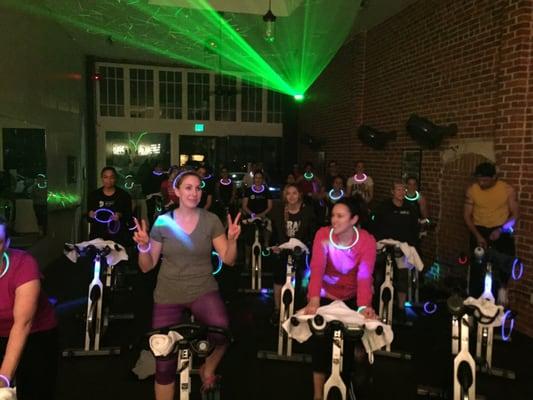 Disco Spin class every Thursday night at 7:30 PM.