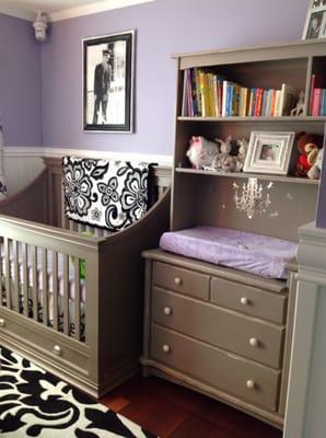 A sweet but chic nursery for a little girl, by Jen Yoon.