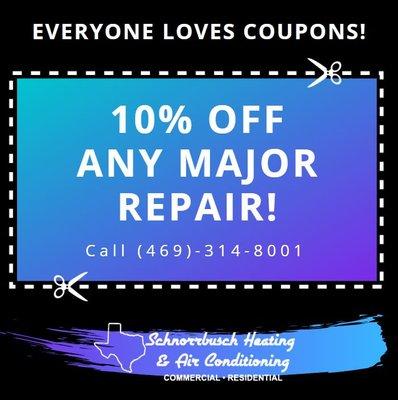 10% Off Major Repair