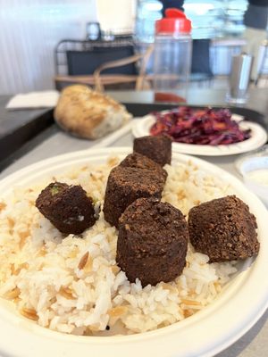 Falafel and rice