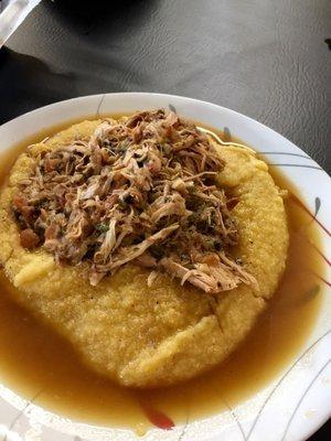 Country chicken plate with polenta- amazing