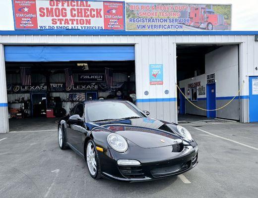 911 Carrera S in for Vin Verification,Emission testing and Registration