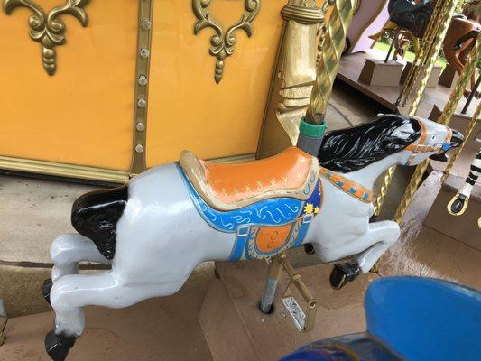 7/16/18. Monday. Discounted admission after 4pm. $22.50. $25.09 after taxes. Carousel. My steed. I shall call him, Grey Ghost!! : )