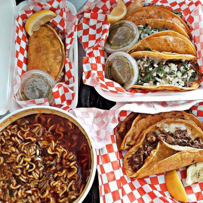 Birria ramen, and quesabirrias