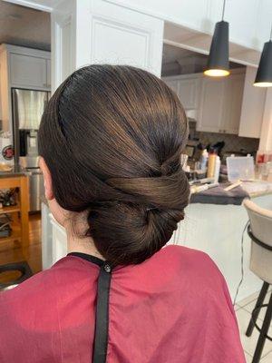 Up do formal styling by Hair by Wade Lee at The JW Salon