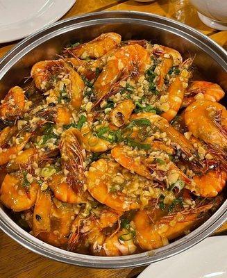 Spicy garlic shrimp