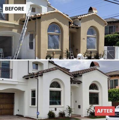 Before & After Of This Beautiful Redondo Beach Exterior!