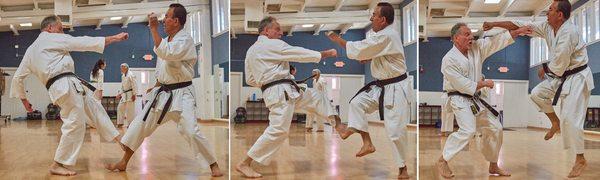 Karate sparring at West Los Angeles Karate