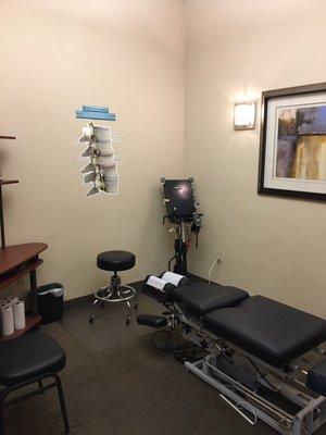 One of our four treatment rooms where you'll receive the best adjustment in the Valley.