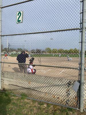 view of field from behind back stop