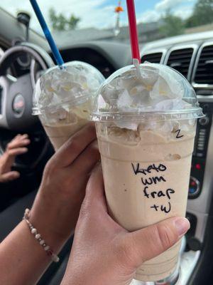 Keto white mocha frappe