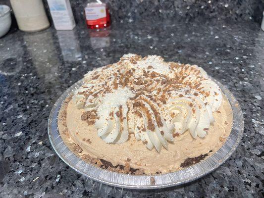 Peanut butter chocolate pie.  The crust was brownie like.