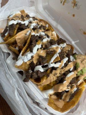 Carne asada nachos