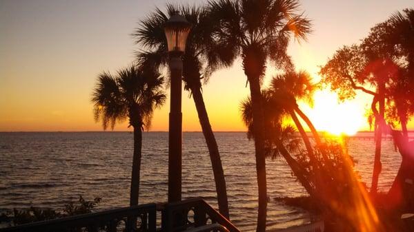 Sunset views from outside seating area...