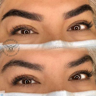 Before/after powder brow