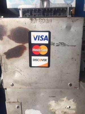 Accepts Visa, MasterCard and Discover.