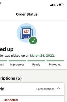Walgreens canceled my prescription. They didn't call. They didn't text me, they didn't notify me in their app.