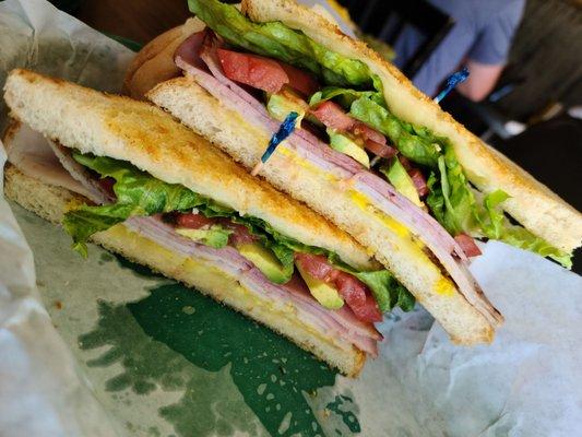 san angelo sando with mustard vs mayo on sourdough