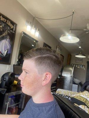 Kids haircut medium fade