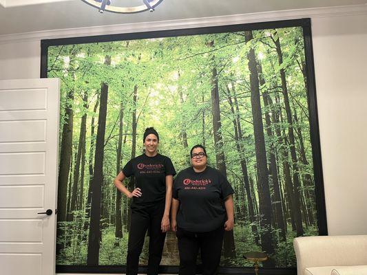 Two of our therapist hanging out in the relax room