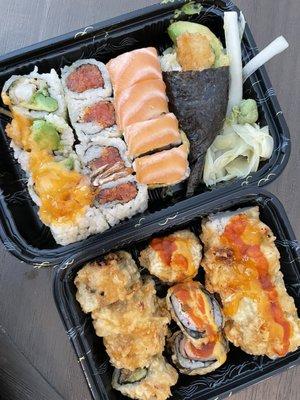 The takeout special is a pretty solid deal for a large amount of basic sushi