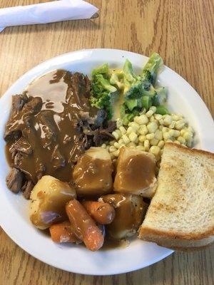 Wednesdays Special# Pot Roast. Tender. Decent.