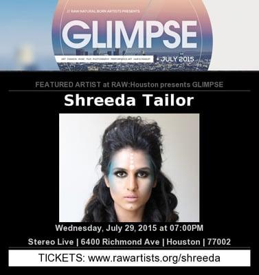 Featured Artist Shreeda Tailor at RAW Showcase 2015