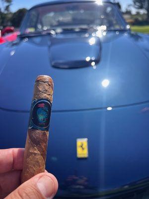 Rolling handmade cigars at Monterey Peninsula Country Club - Pebble Beach Concours D'Elegance August 2023