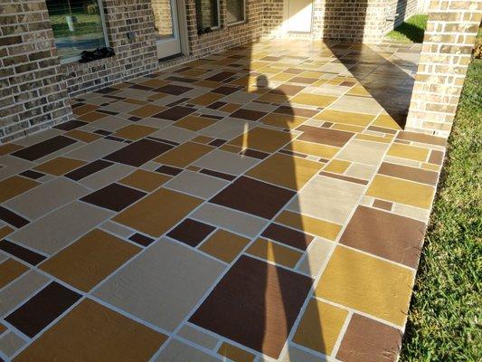 Custom stained patio