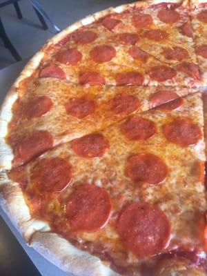 Cheese pizza with pepperoni added