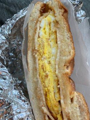 "Turkey" egg and cheese